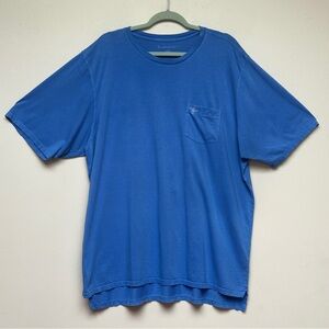B. Draddy Mens Pima Cotton Pocket T Shirt Blue Crewneck Short Sleeve 2XL